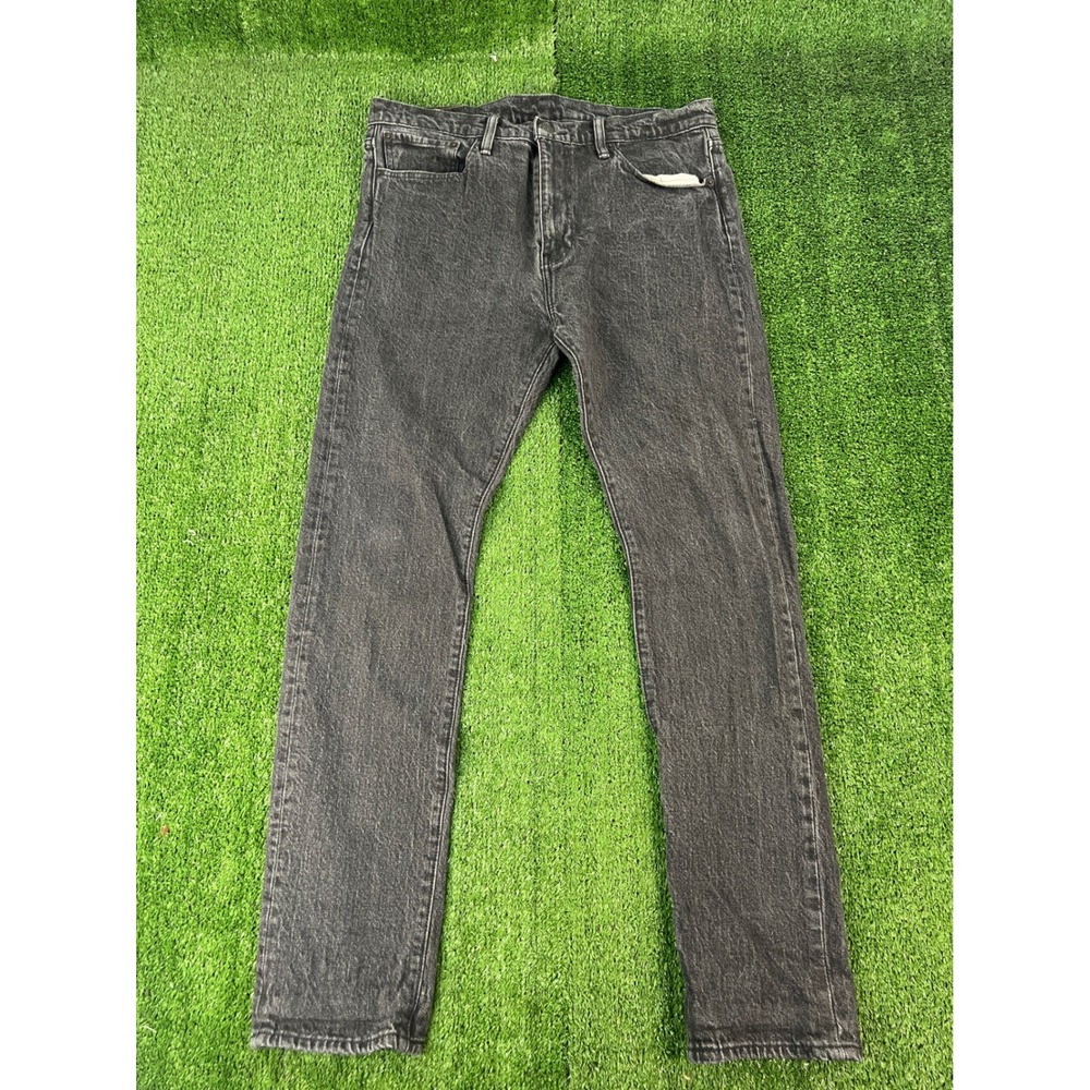 Levis 510 Skinny Fit Washed Black Denim Jeans Mens 34x32 Heavy